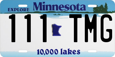 MN license plate 111TMG