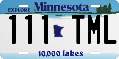 MN license plate 111TML