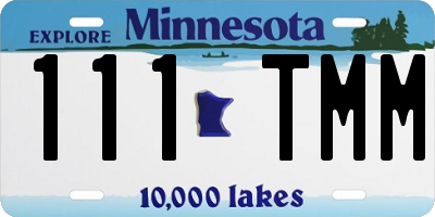 MN license plate 111TMM