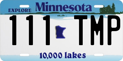 MN license plate 111TMP