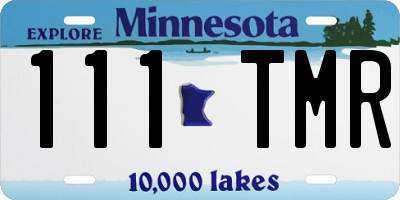 MN license plate 111TMR