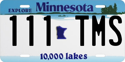 MN license plate 111TMS