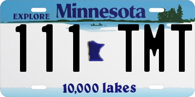 MN license plate 111TMT