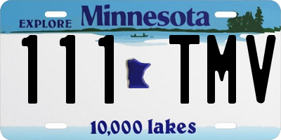 MN license plate 111TMV