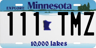 MN license plate 111TMZ