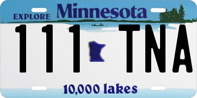 MN license plate 111TNA