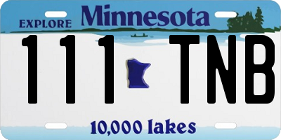 MN license plate 111TNB