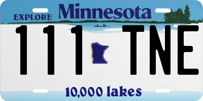 MN license plate 111TNE