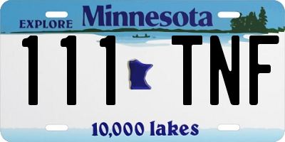 MN license plate 111TNF