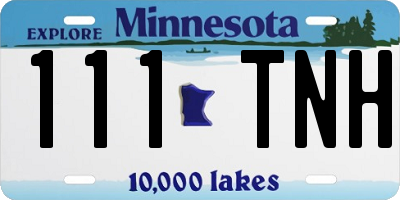 MN license plate 111TNH