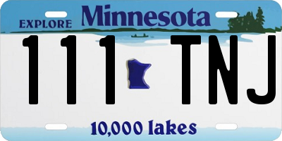 MN license plate 111TNJ