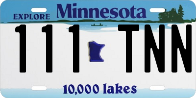 MN license plate 111TNN