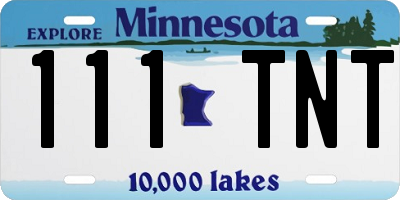 MN license plate 111TNT