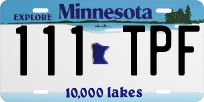 MN license plate 111TPF