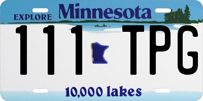 MN license plate 111TPG