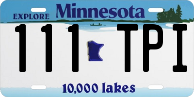 MN license plate 111TPI