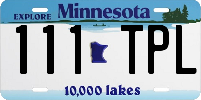 MN license plate 111TPL