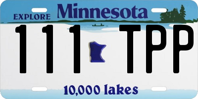 MN license plate 111TPP