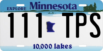 MN license plate 111TPS
