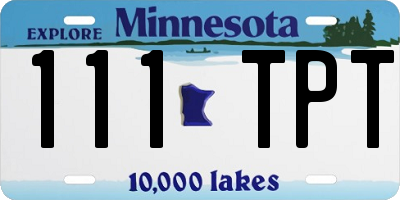 MN license plate 111TPT