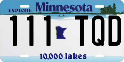 MN license plate 111TQD