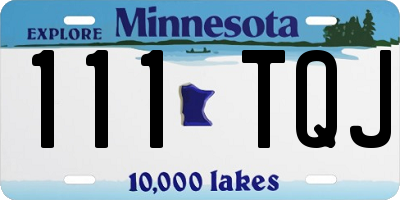 MN license plate 111TQJ