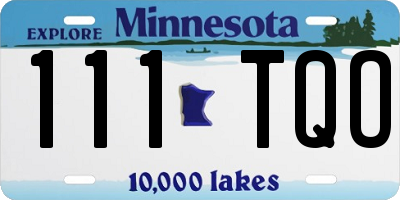 MN license plate 111TQO