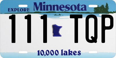 MN license plate 111TQP