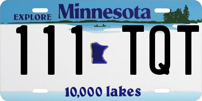 MN license plate 111TQT