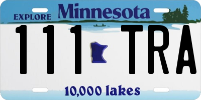 MN license plate 111TRA