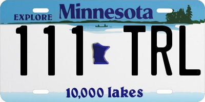 MN license plate 111TRL