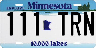 MN license plate 111TRN