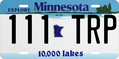 MN license plate 111TRP