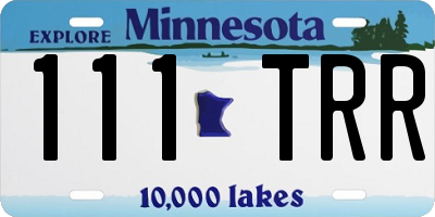 MN license plate 111TRR
