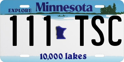 MN license plate 111TSC