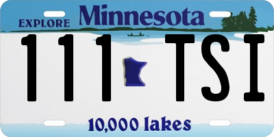 MN license plate 111TSI