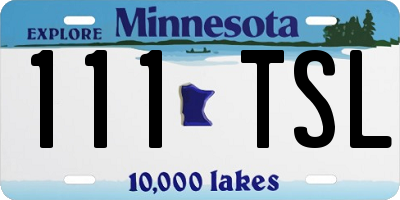 MN license plate 111TSL