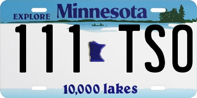 MN license plate 111TSO