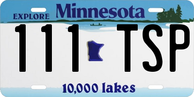 MN license plate 111TSP