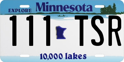 MN license plate 111TSR
