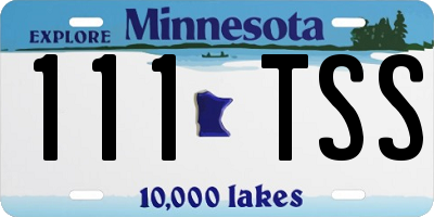 MN license plate 111TSS