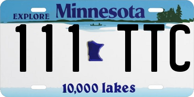 MN license plate 111TTC