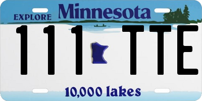 MN license plate 111TTE