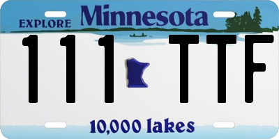 MN license plate 111TTF