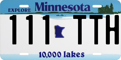 MN license plate 111TTH