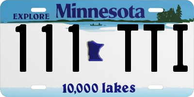 MN license plate 111TTI