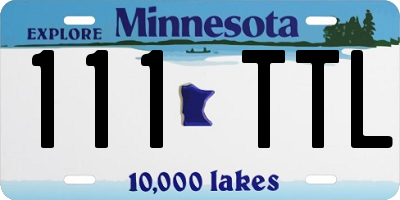 MN license plate 111TTL