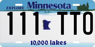MN license plate 111TTO