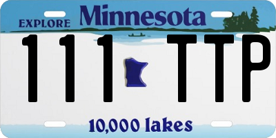 MN license plate 111TTP