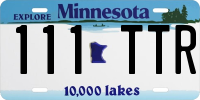MN license plate 111TTR